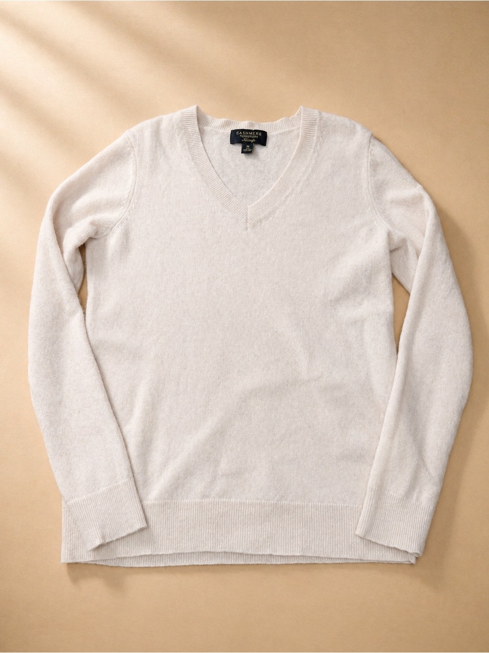 Charter Club Men's V-Neck Sweater in Cream